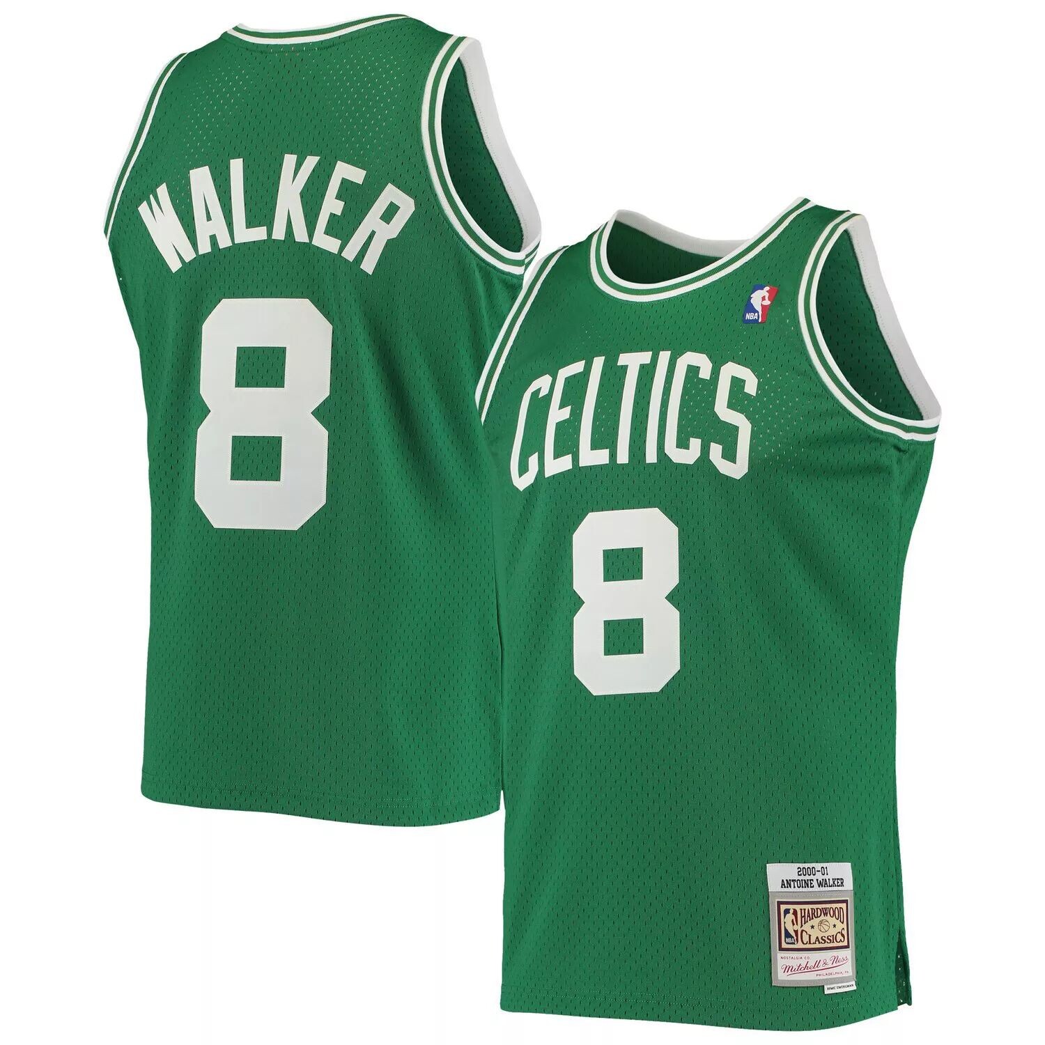 

Мужская майка Mitchell & Ness Antoine Walker Kelly Green Boston Celtics Hardwood Classics Swingman