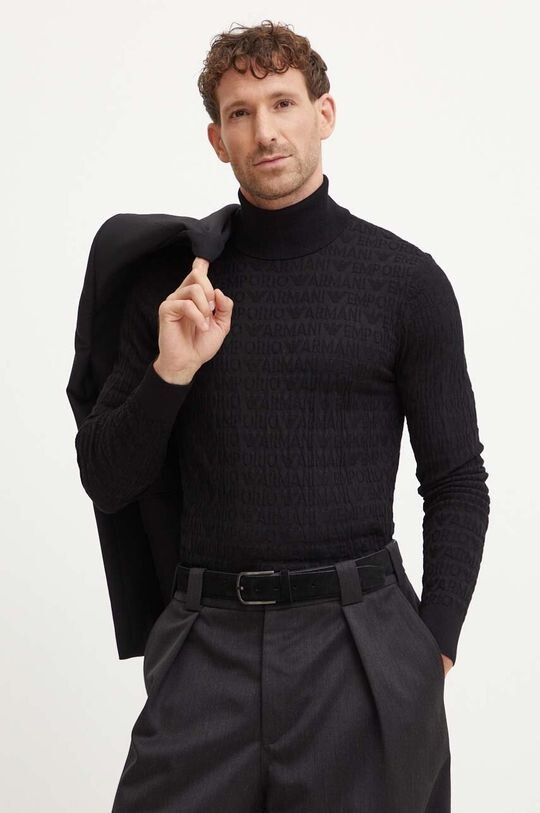 

Шерстяной свитер Emporio Armani, черный