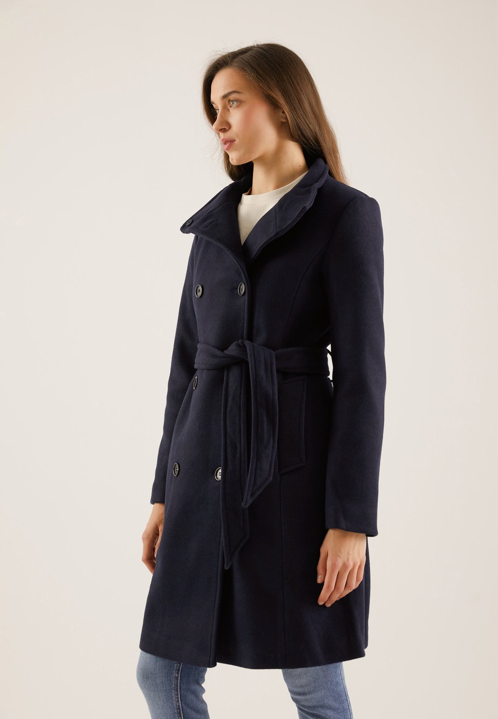 Классическое пальто Anna Field, темно-синее.