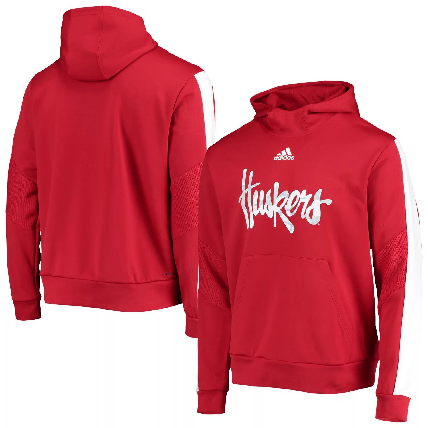 

Мужская толстовка с капюшоном adidas Scarlet Nebraska Huskers 2021 Sideline Reverse Retro AEROREADY