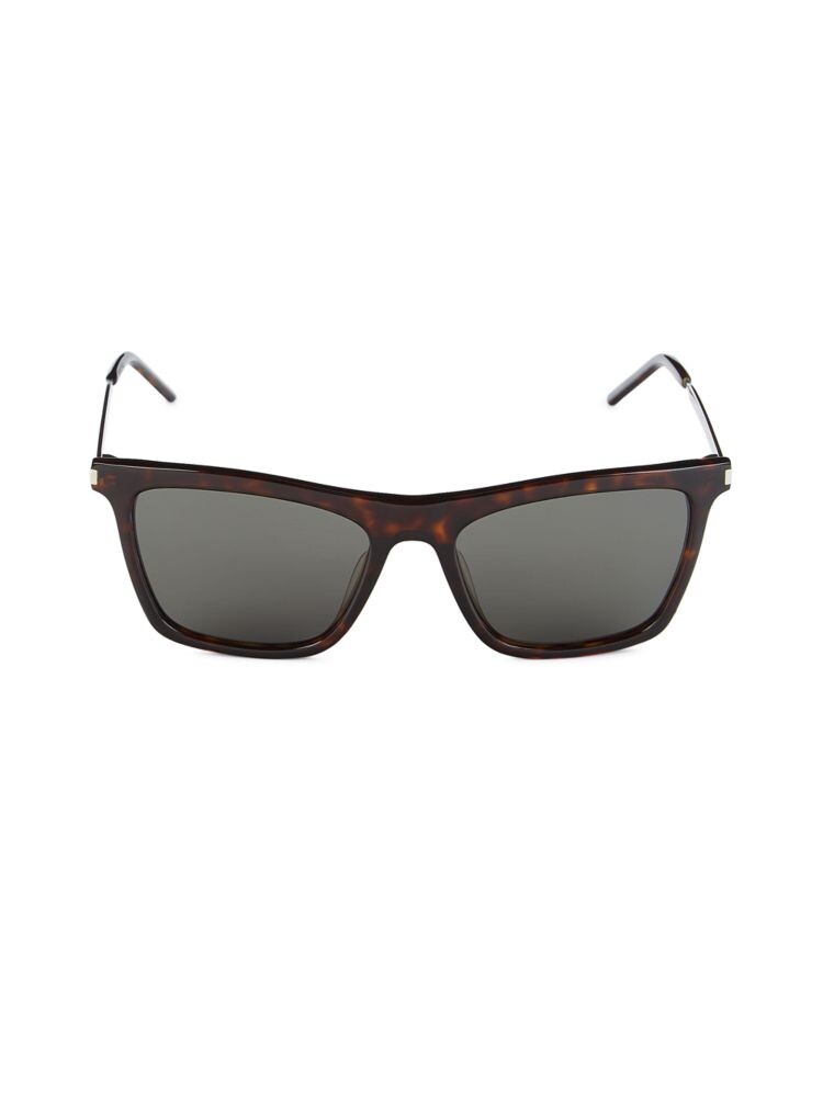 

Прямоугольные солнцезащитные очки 55MM Saint Laurent, цвет Havana Brown