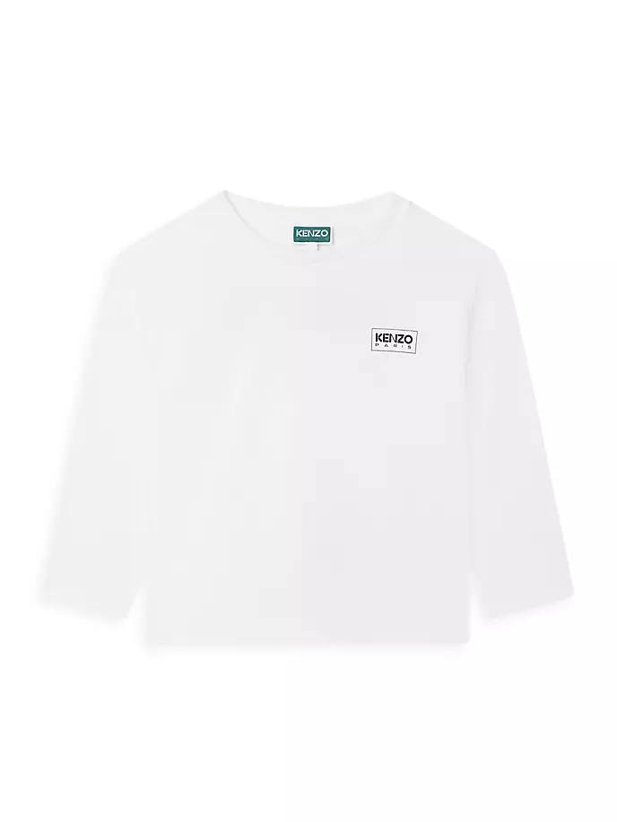 

Рубашка с длинными рукавами и логотипом Little Kid's & Kid's Kenzo, слоновая кость