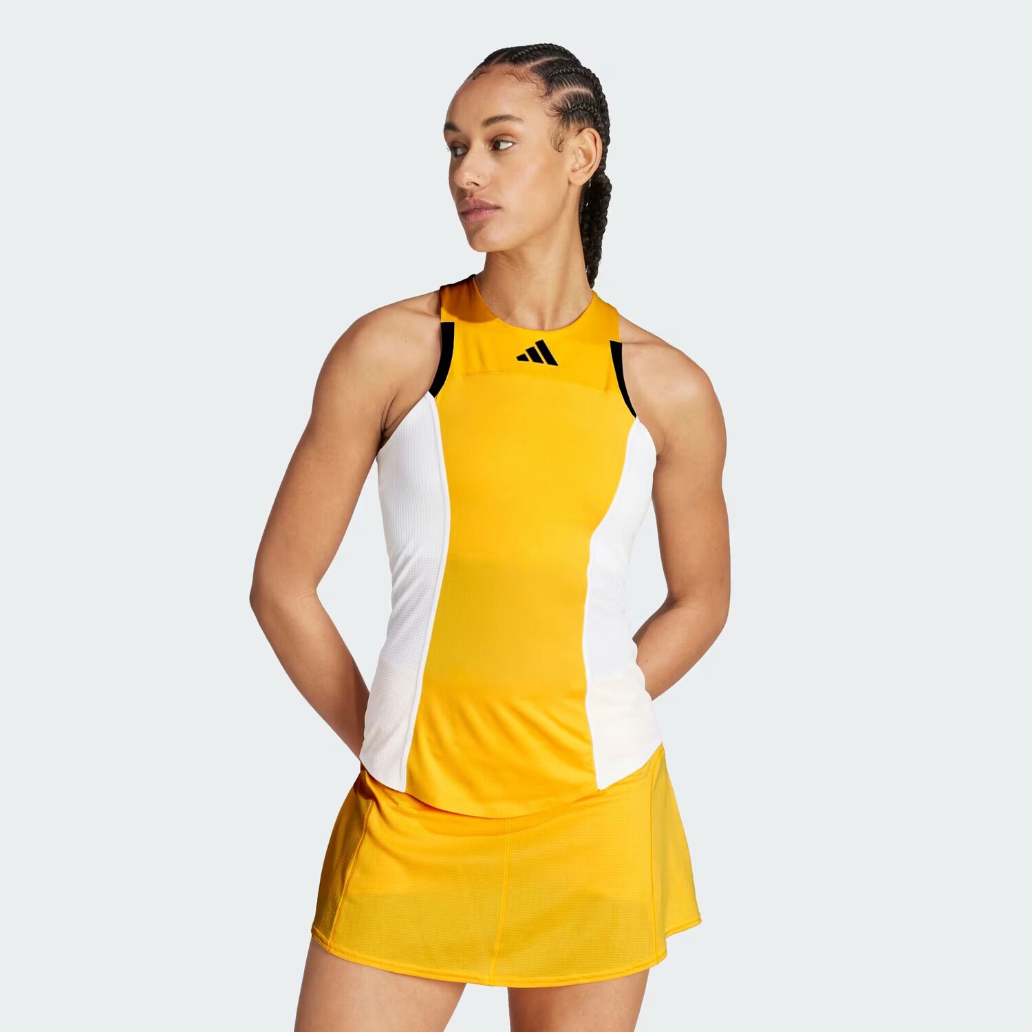 

Теннисная майка HEAT.RDY Pro Y-майка Adidas, цвет Spark/White