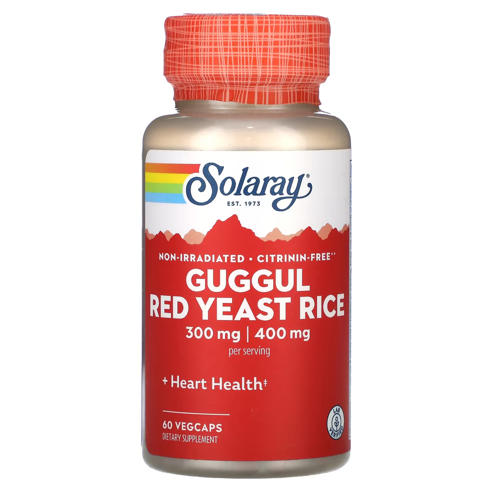 Красный дрожжевой рис Guggul, 60 растительных капсул Solaray
