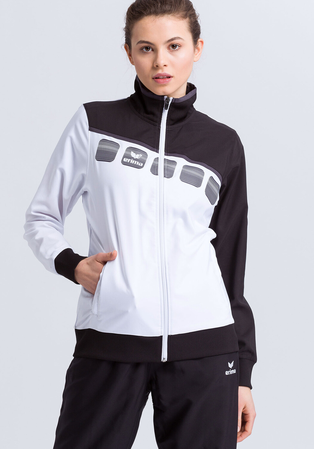 

Спортивная куртка erima 5-C Praesentationsjacke, белый/черный/темно-серый