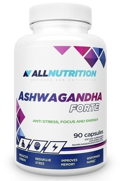 Allnutrition Ashwaganda Forte препарат для памяти и концентрации, 90 шт. allnutrition melatonin forte kropleснотворное 30 ml