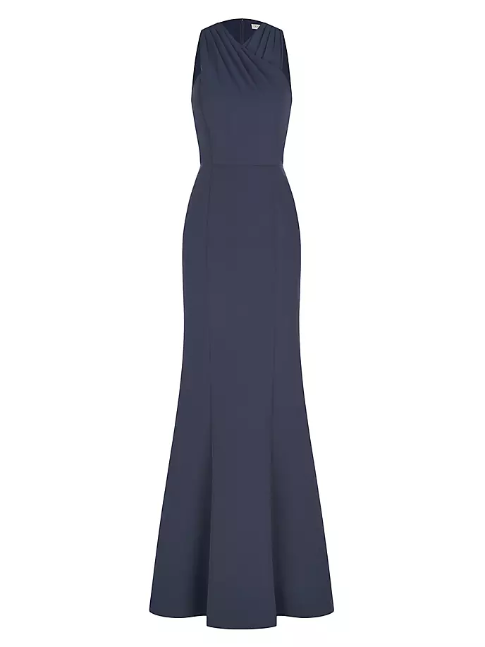 цена Платье-футляр Talia из эластичного крепа Kay Unger, цвет prussian blue