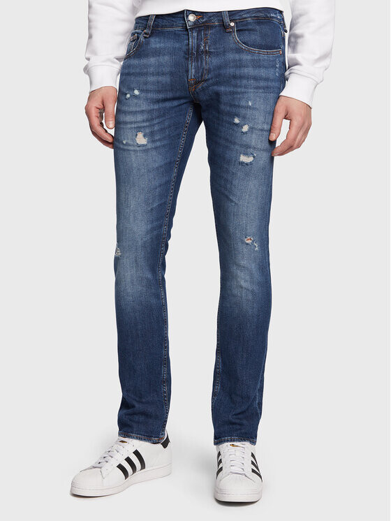 

Джинсы скинни Guess, синий