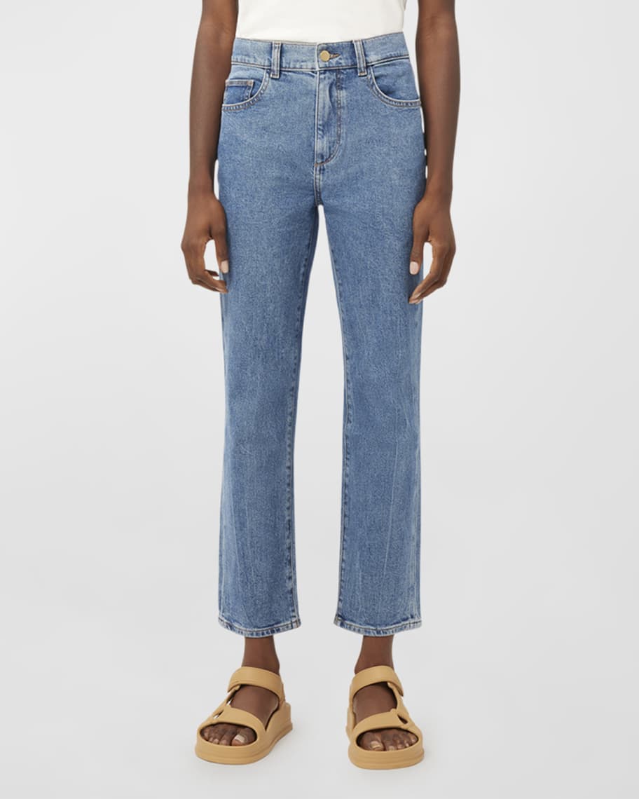 

Прямые винтажные джинсы до щиколотки Patti с высокой посадкой DL1961 Premium Denim
