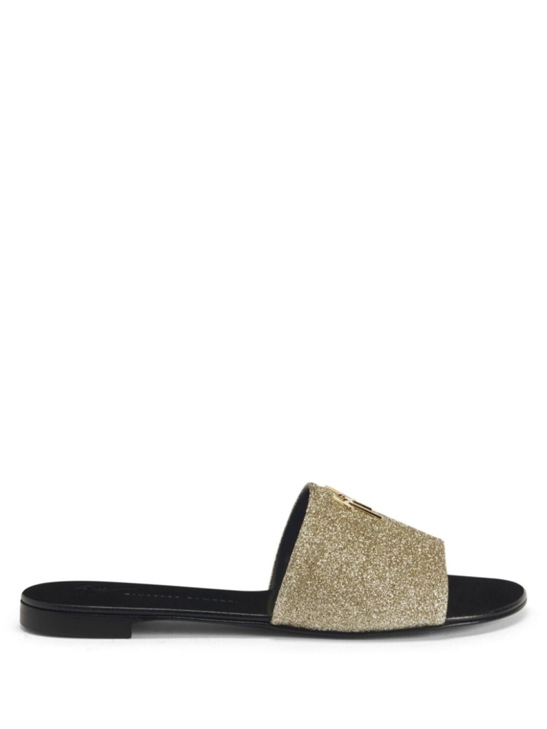 

Giuseppe Zanotti шлепанцы Shirley с логотипом, золотой