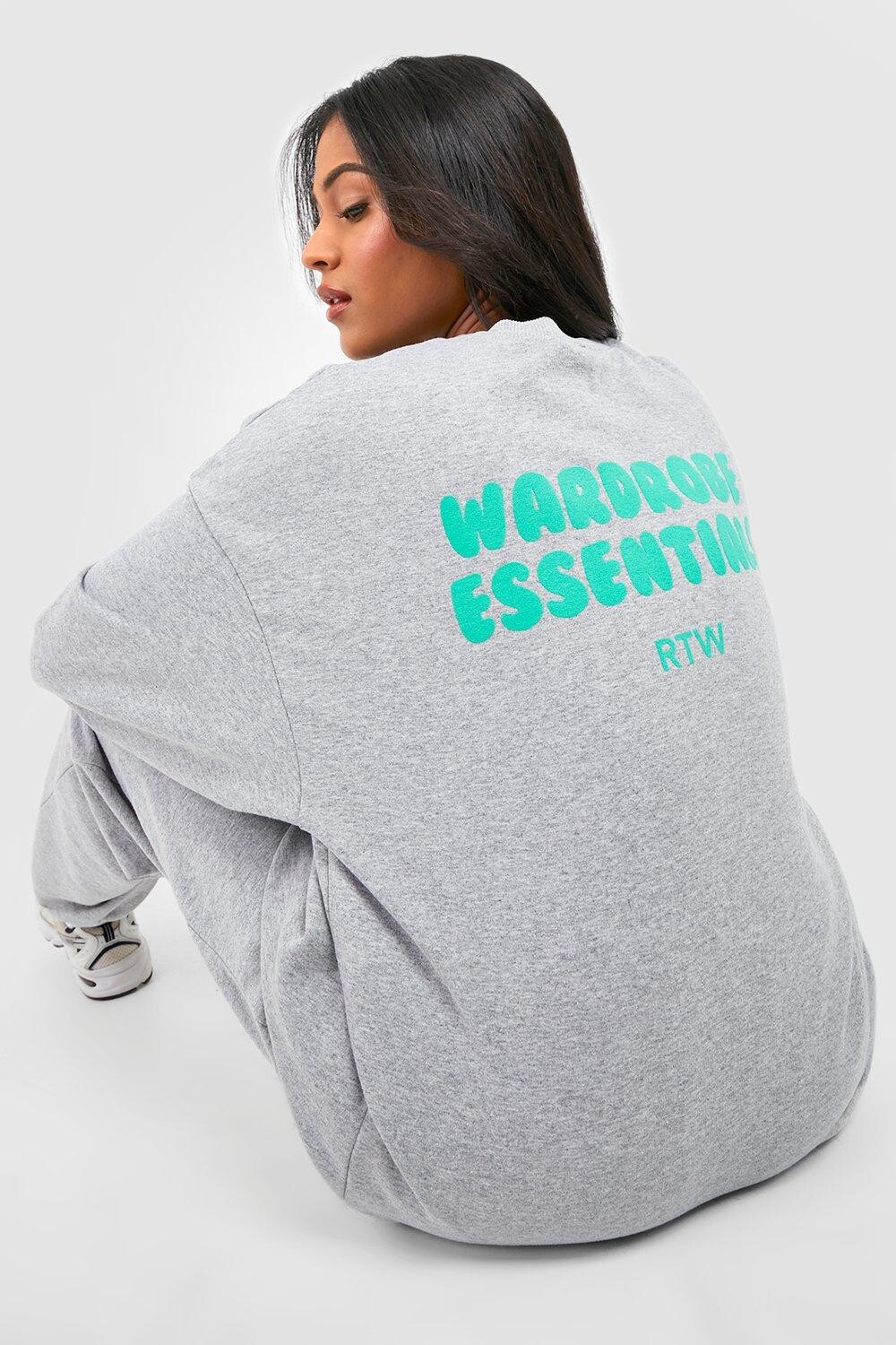 

Высокий гардероб essentials свитер оверсайз с лознаном Boohoo, серый
