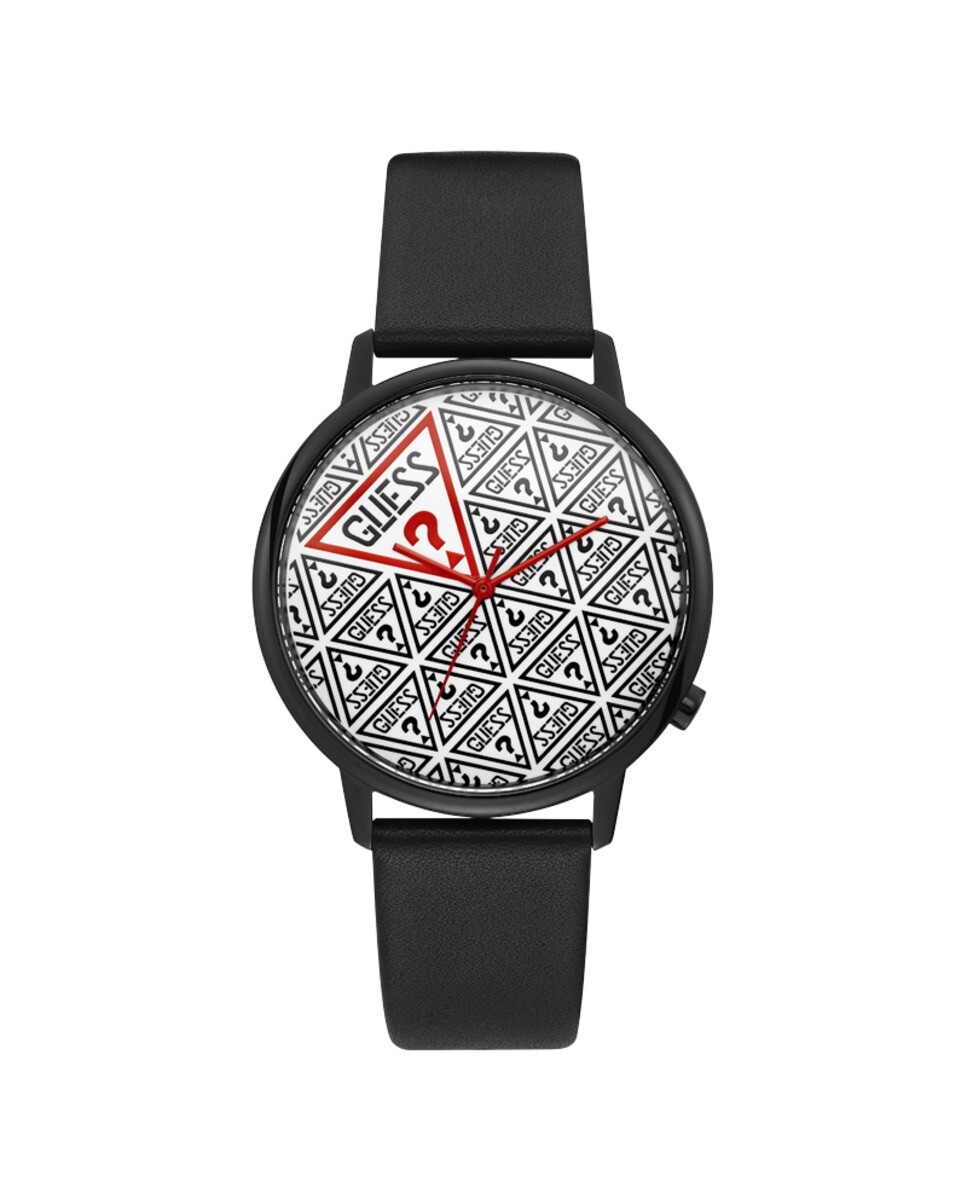 

Часы-унисекс Originals V1020M3 из кожи с черным ремешком Guess, черный