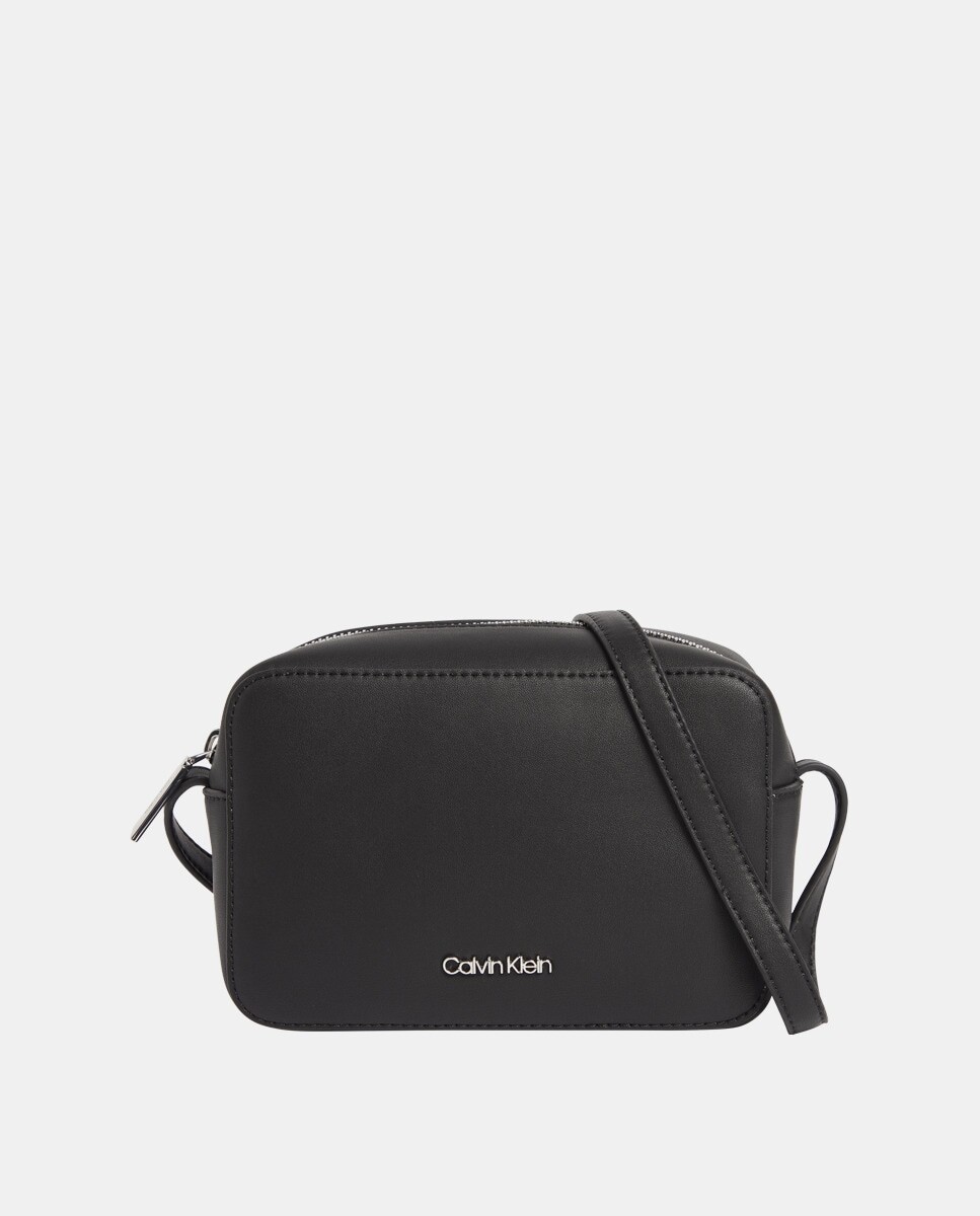 

Миниатюрная черная сумка через плечо на молнии Calvin Klein, черный
