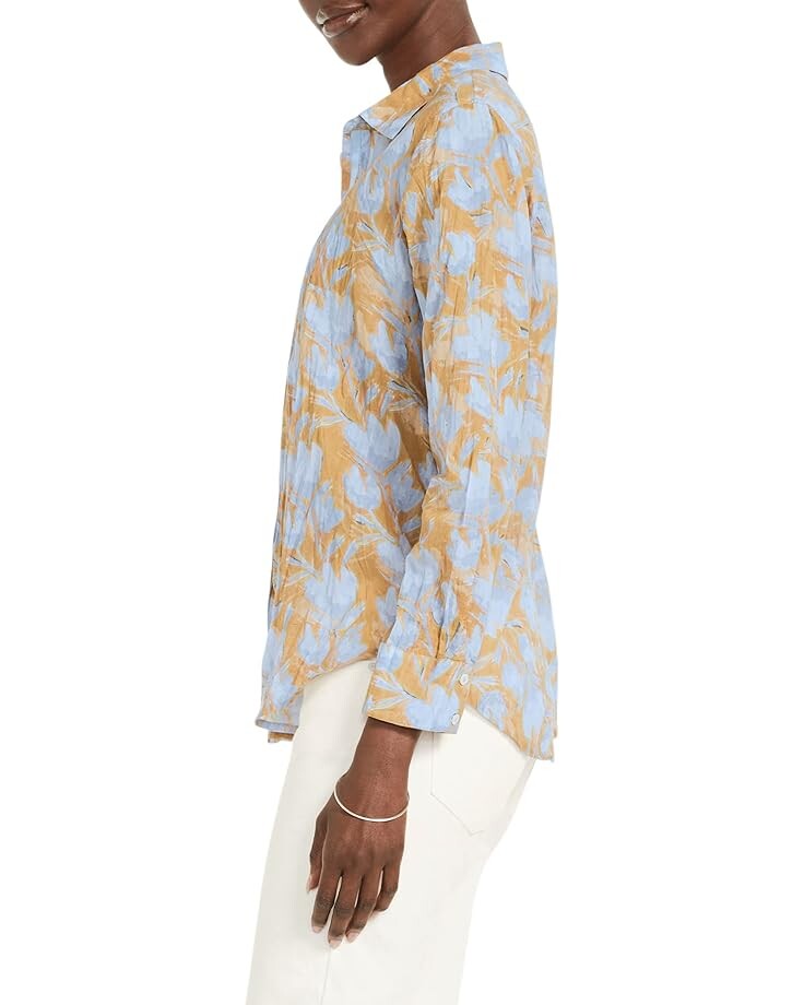 

Рубашка NIC+ZOE Midday Meadows Crinkle Shirt, синий мульти
