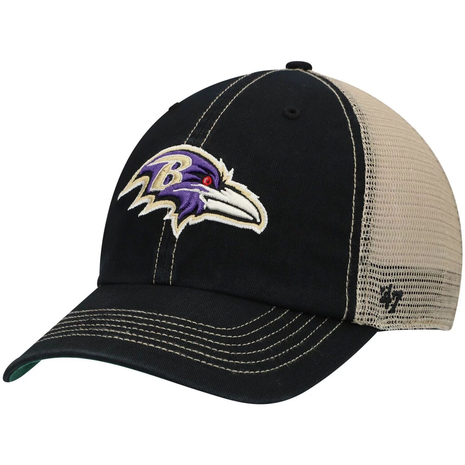 

Мужская кепка Snapback '47 черная/натуральная Baltimore Ravens Trawler Trucker Clean Up Snapback 47 Brand