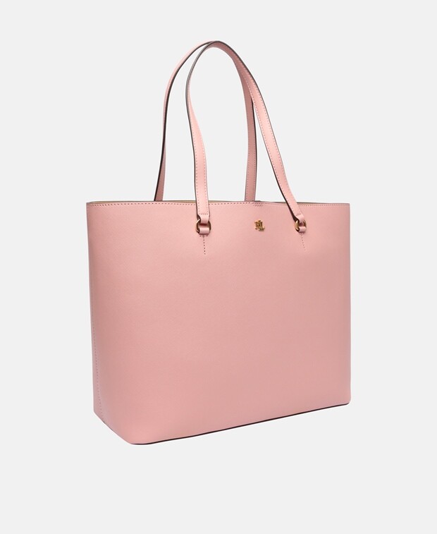 

Кожаная сумка шоппер Lauren Ralph Lauren, роза