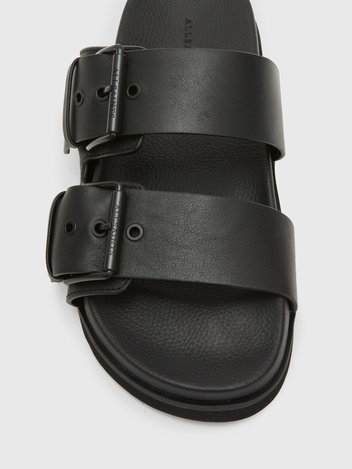 

Кожаные сандалии с пряжкой AllSaints Sian, черные