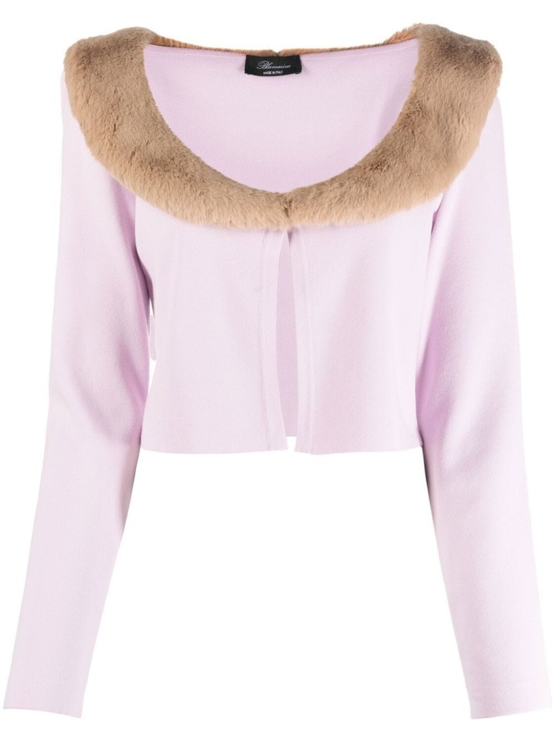 

Blumarine укороченный кардиган с объемным воротником, фиолетовый