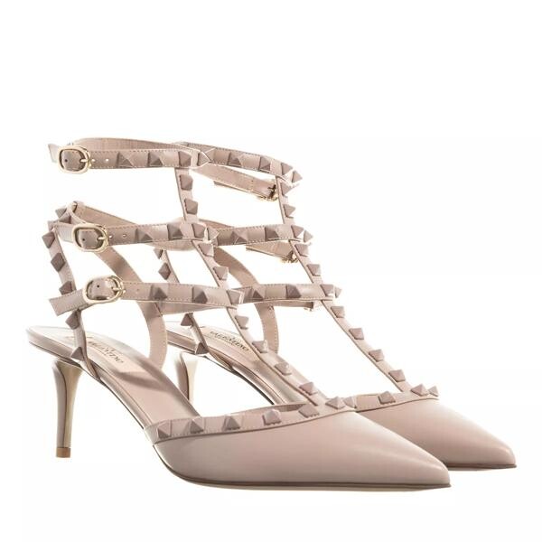 

Туфли rockstud ankle strap pumps leather Valentino Garavani, розовый