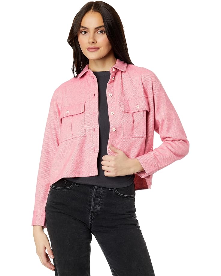 Рубашка Madewell Flannel Cargo Button-Up, цвет Nouveau Pink Melange