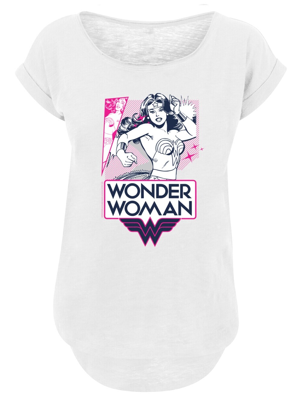 

Рубашка F4NT4STIC DC Comics Wonder Woman Pink Action, белый