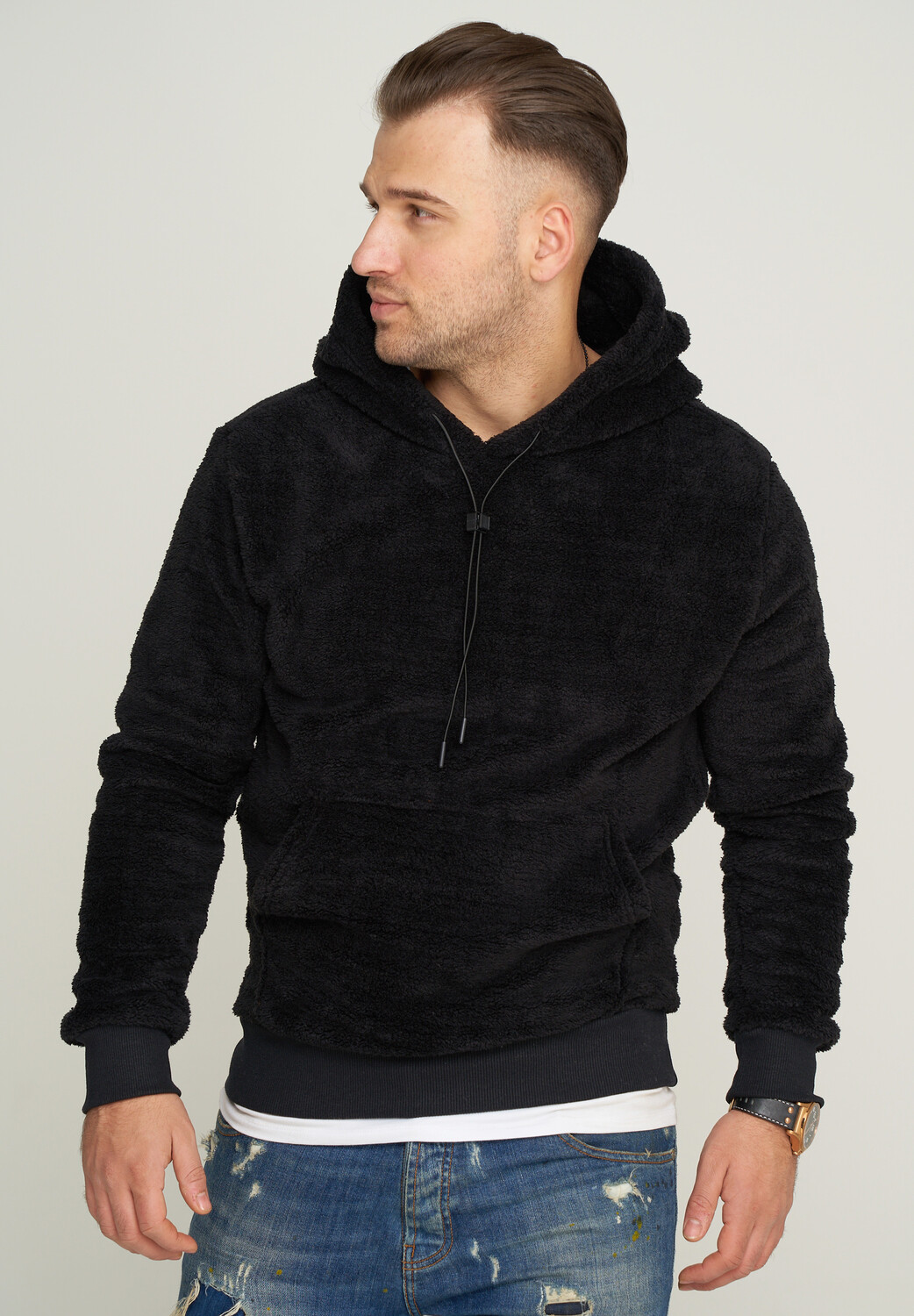 

Толстовка behype Kapuzenpullover BHCAEN TEDDY, черный