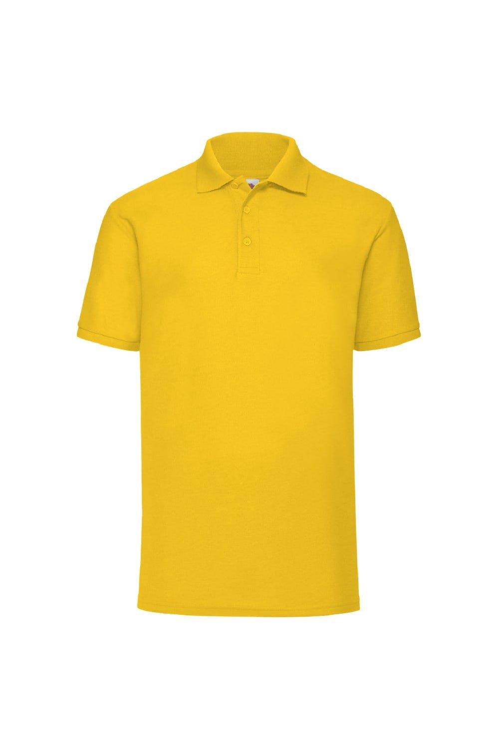 Рубашка поло с короткими рукавами из пике 65/35 , желтый Fruit of the Loom