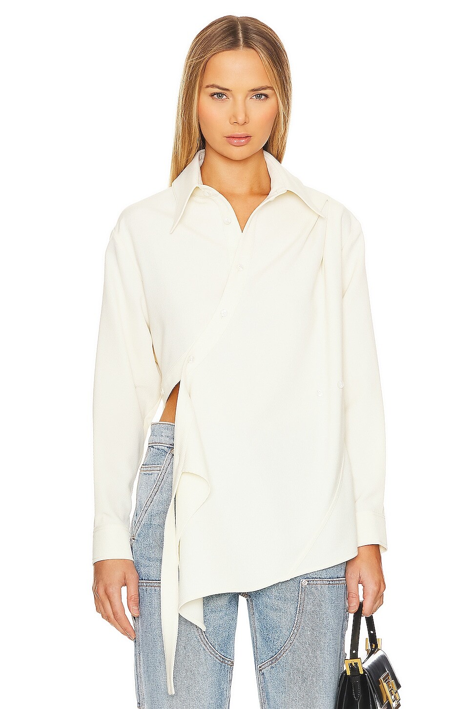 

Рубашка LEJE Asymmetric Wrap, белый