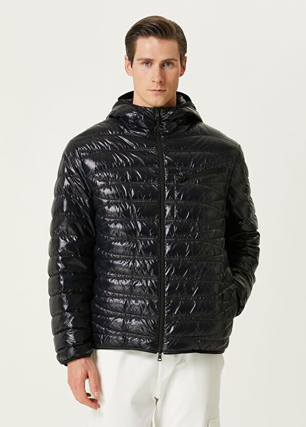 

Пуховик с капюшоном Moncler, черный