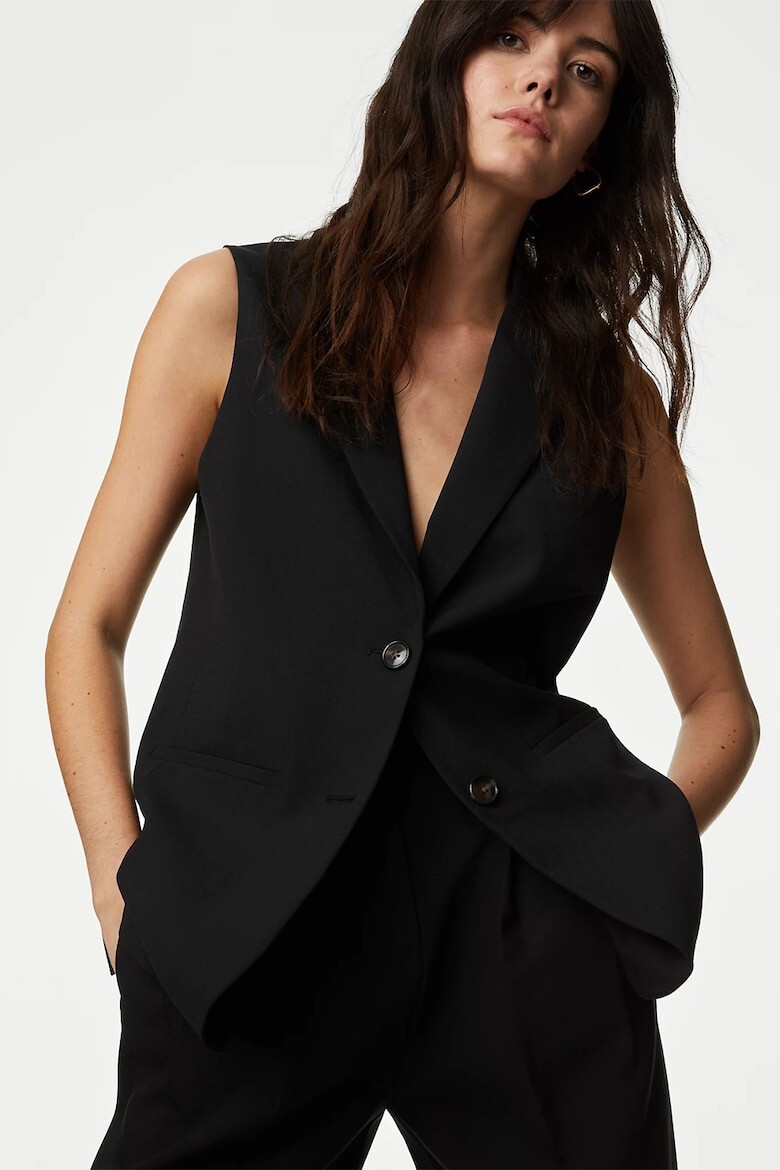 

Жилет с накладными карманами Marks & Spencer, черный