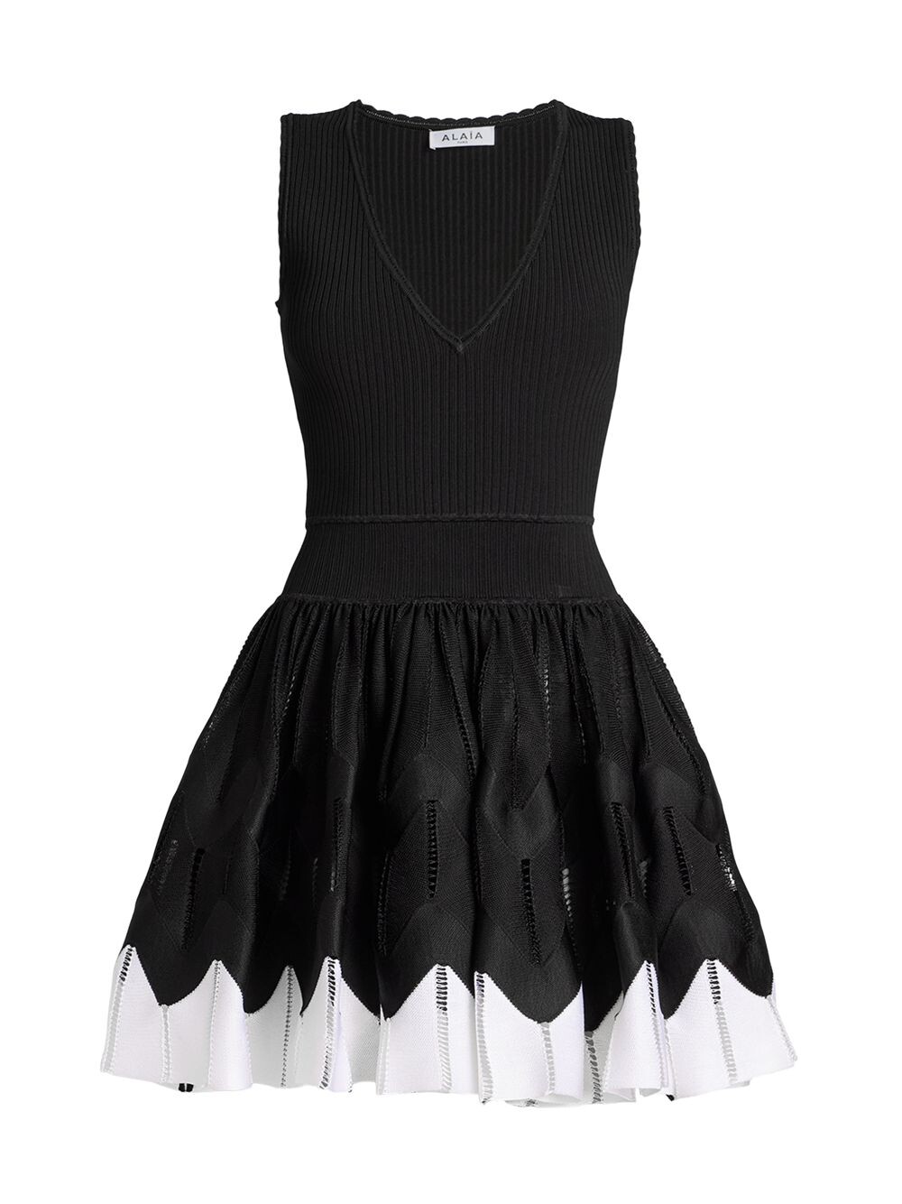 

Мини-платье с узором шеврон Alaïa