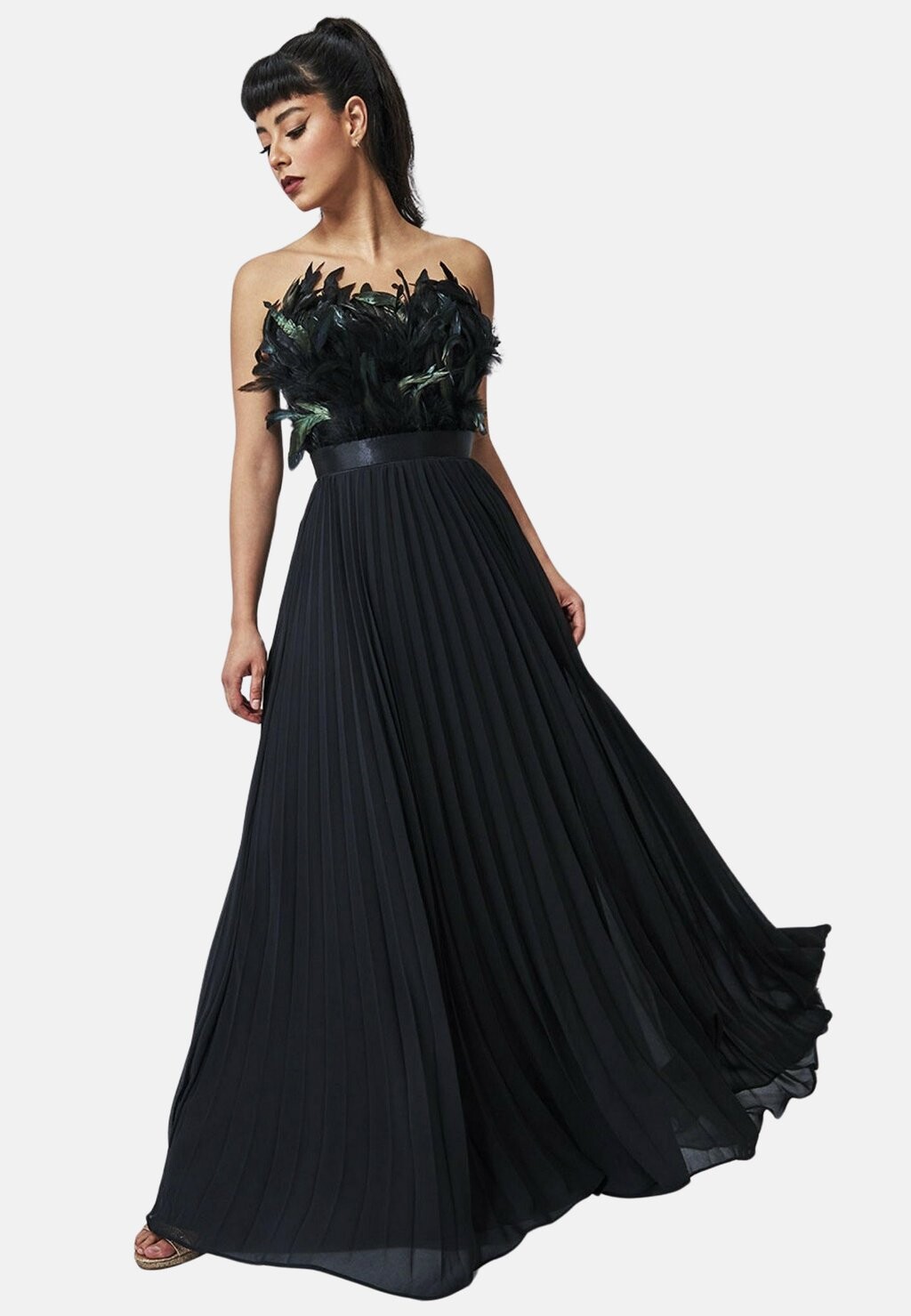 

Одежда для торжеств FEATHER PLEATED EVENING Goddiva, черный