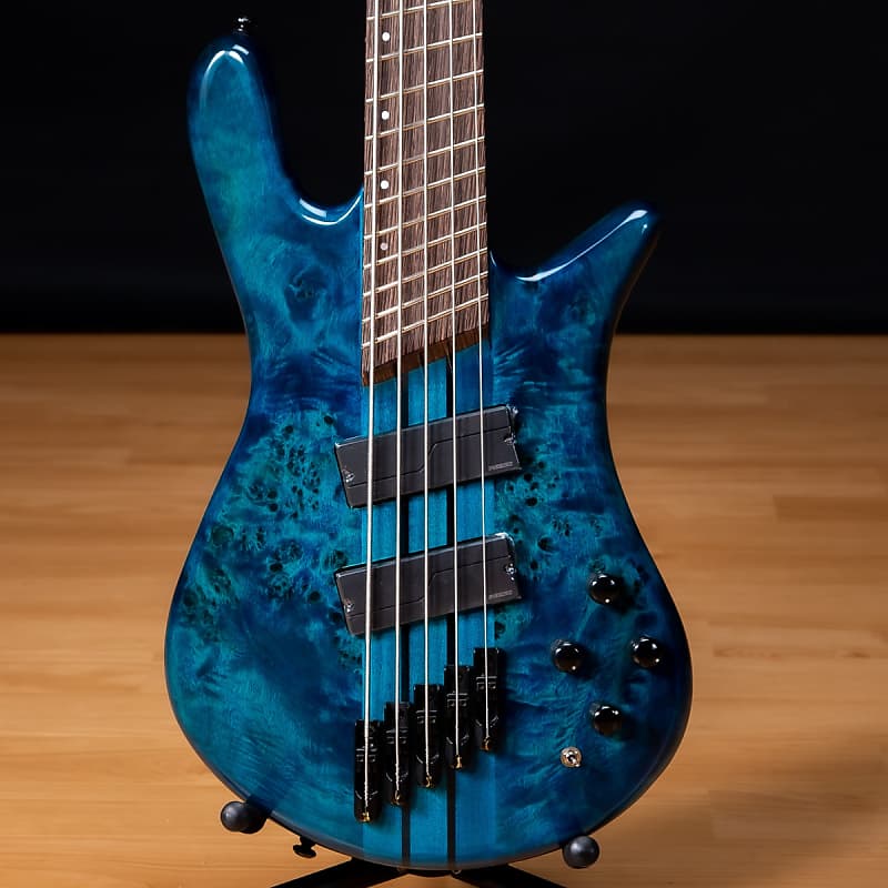 

Басс гитара Spector NS Dimension 5 Bass Guitar - Black and Blue Gloss SN W220579