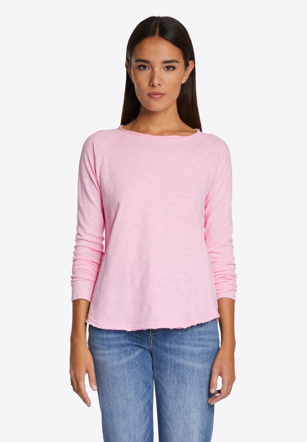 

Рубашка с длинным рукавом MIT DESTROYED DETAILS Rich & Royal, цвет rose quartz