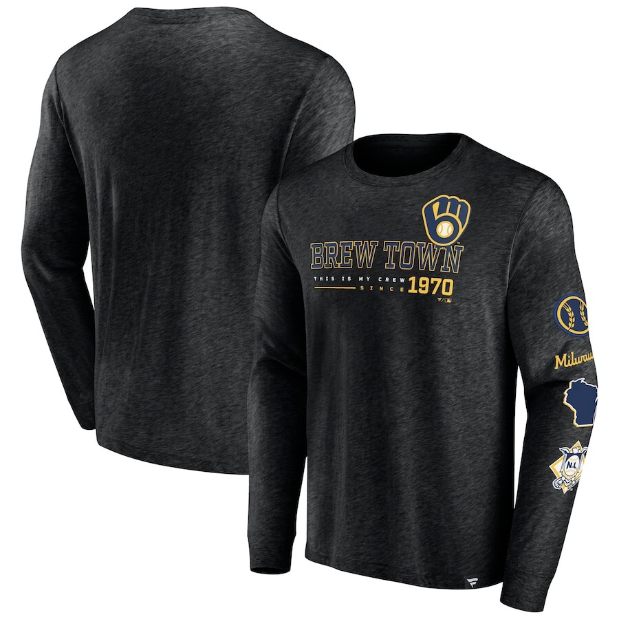 

Футболка с длинным рукавом Fanatics Branded Milwaukee Brewers, черный