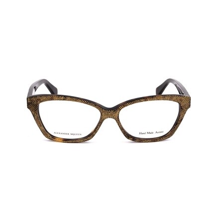 

Alexander McQueen AMQ-4268-OFN Золотая оправа для очков «Гавана» без рецепта