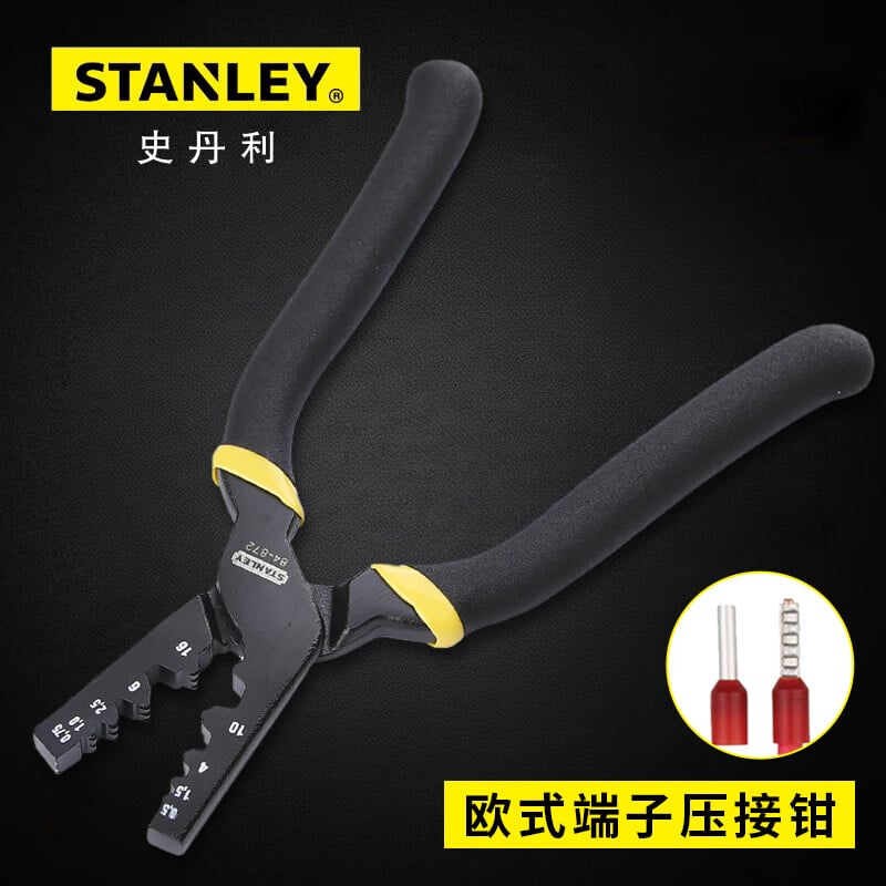 Клещи для обжима клемм Stanley European 0,75–16 мм², клещи для обжима проводных трубок, клещи для клемм 84-872-22