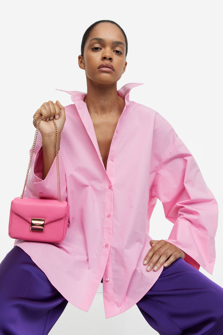 Маленькая сумка через плечо H&M, розовый
