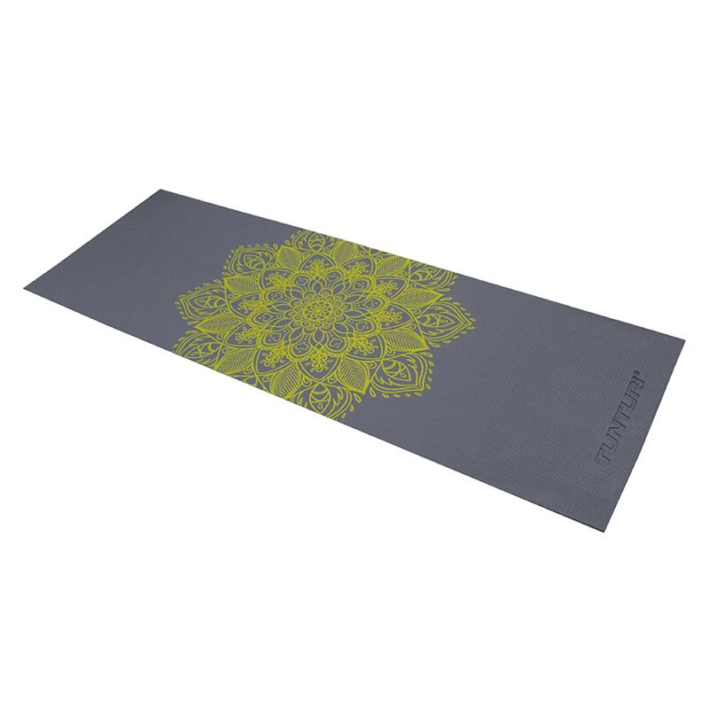 Коврик для йоги из ПВХ - коврик для фитнеса - толщина 4 мм. TUNTURI, цвет grau