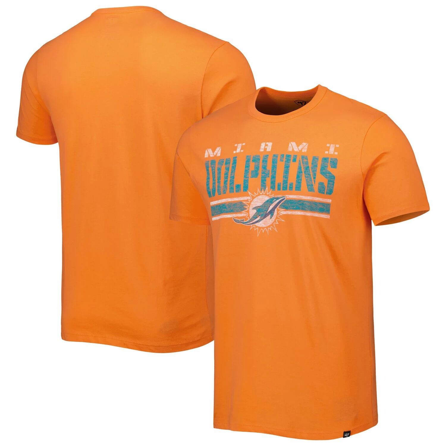 

Мужская оранжевая футболка в полоску '47 Miami Dolphins Team, Оранжевый