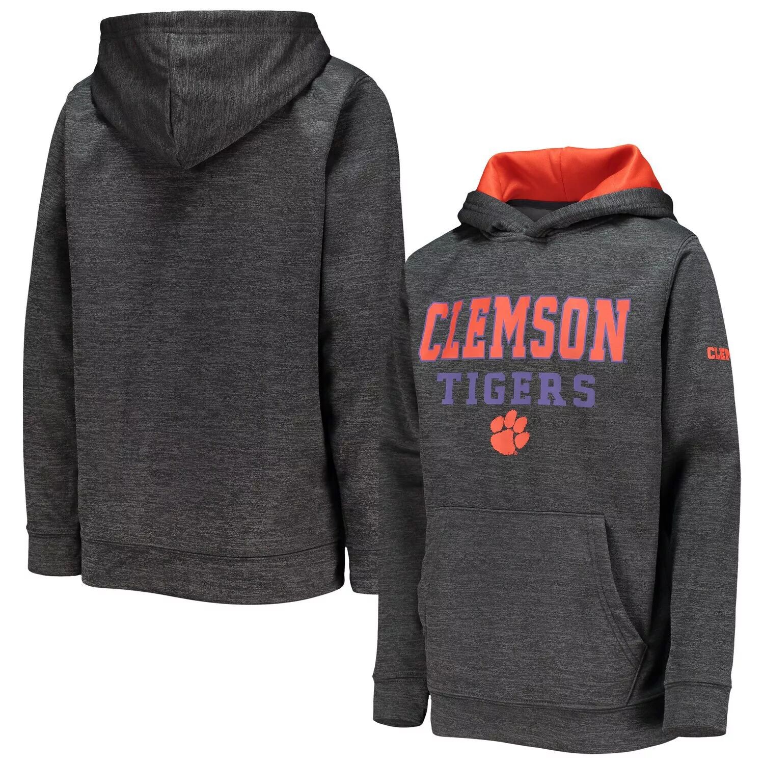 

Темно-угольный пуловер с капюшоном Youth Colosseum Clemson Tigers Colosseum