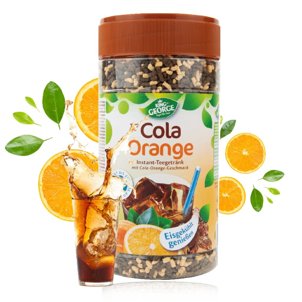 

KING GEORGE Cola Orange 400 г растворимый напиток. На банку уходит около 4 л. Tsi Consumer Goods