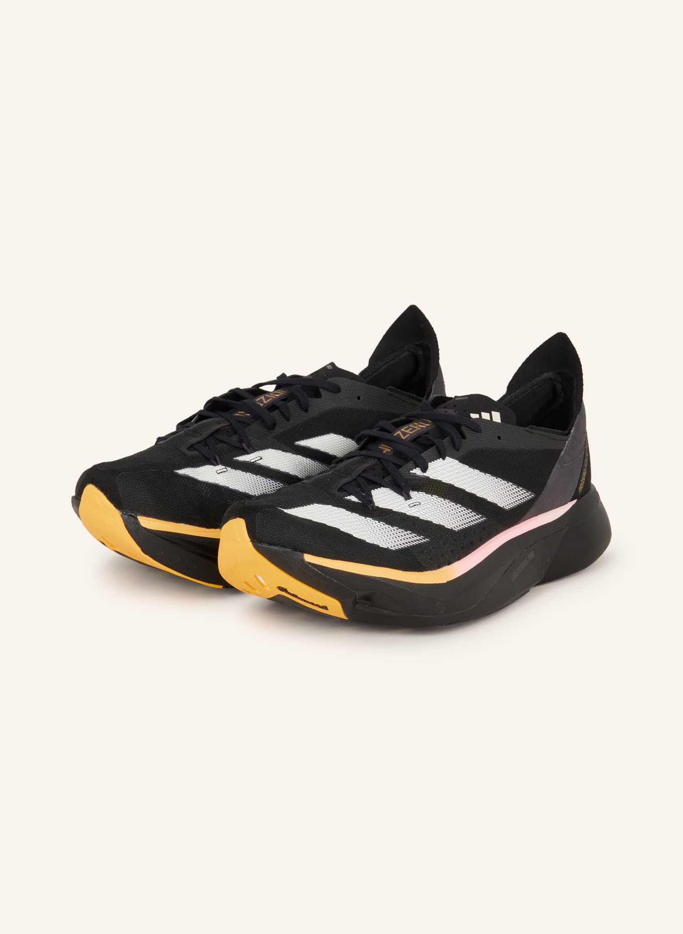 

Кроссовки adizero adios pro 3 adidas, цвет SCHWARZ/DUNKELGELB/ROSA