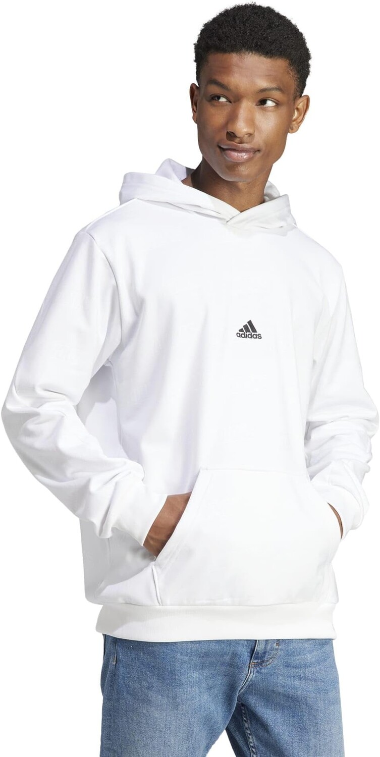 

Брендовая толстовка с капюшоном Love adidas, белый