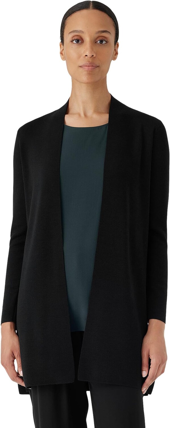 

Свитер Long Cardigan Eileen Fisher, черный