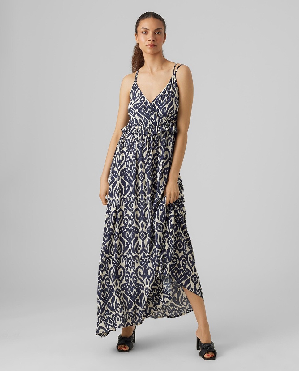 

Длинное платье с принтом Vero Moda, черный