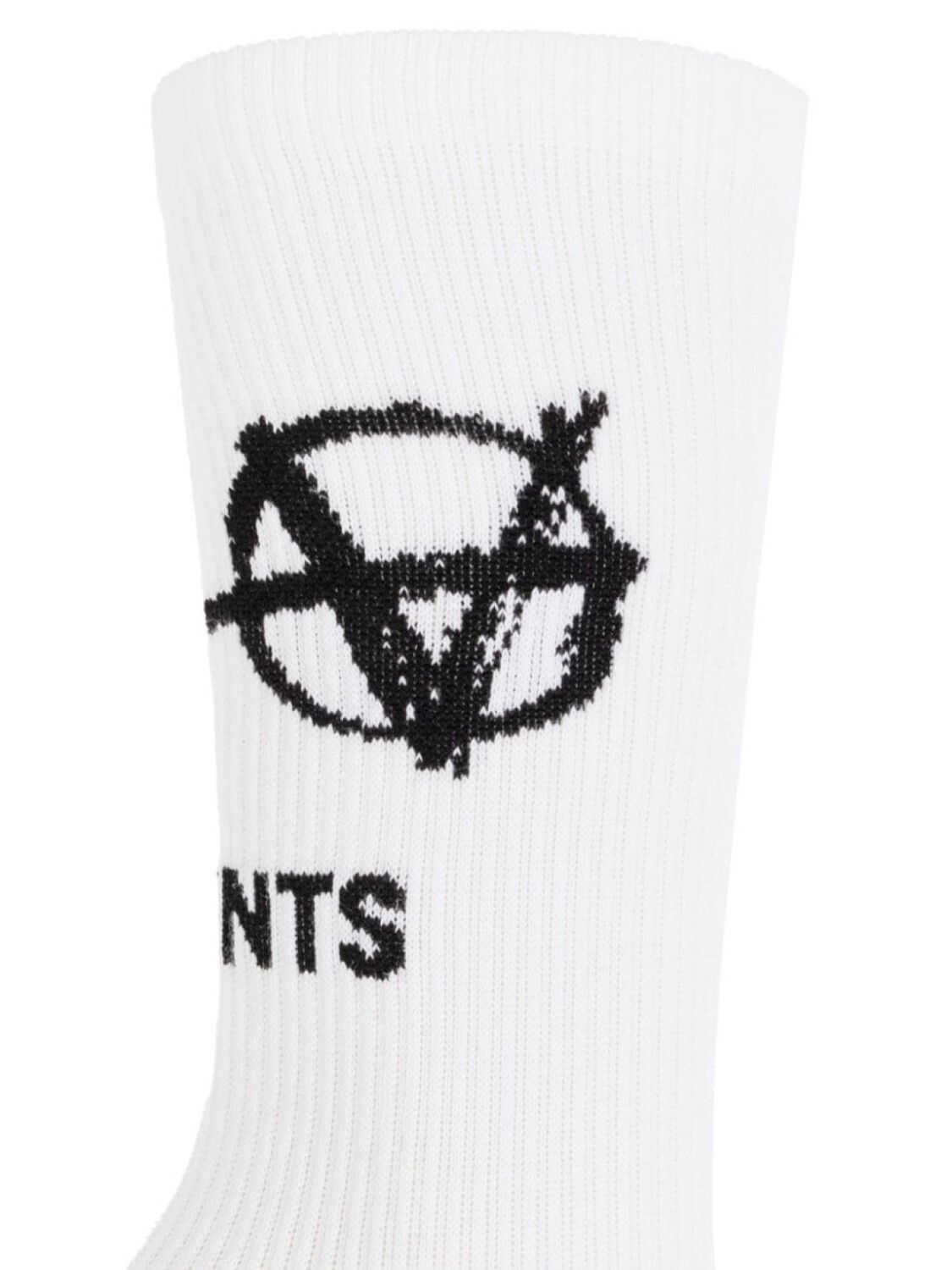 

VETEMENTS носки с логотипом в технике интарсия, белый