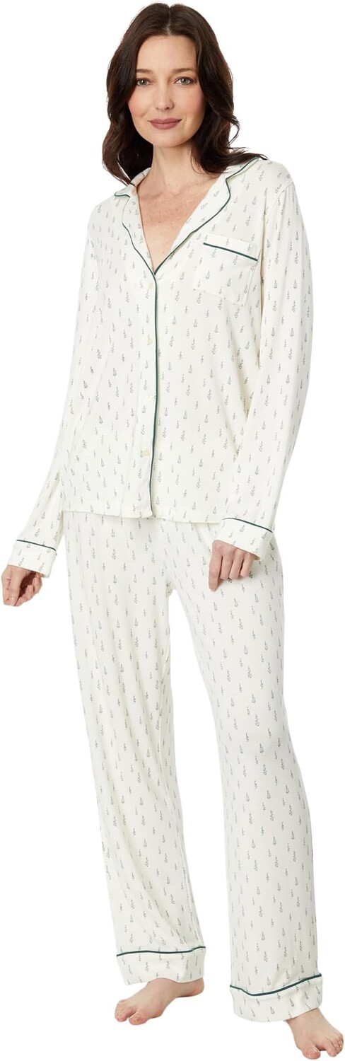 

Брюки Modal Long Sleeve Sleep Set Vineyard Vines, цвет Tiny Tree/Marshmallow