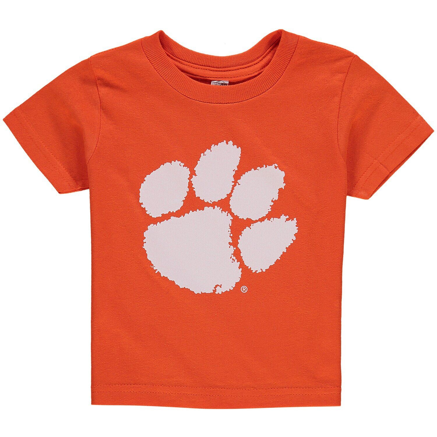 

Оранжевая футболка с большим логотипом Clemson Tigers для малышей Unbranded