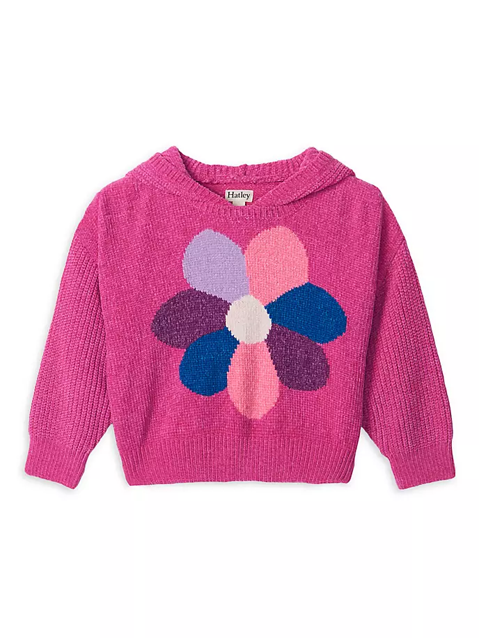 

Толстовка с капюшоном Flower Power для маленьких девочек и девочек Hatley, цвет raspberry rose